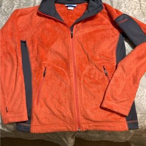 Columbia fleece orange jacket size S